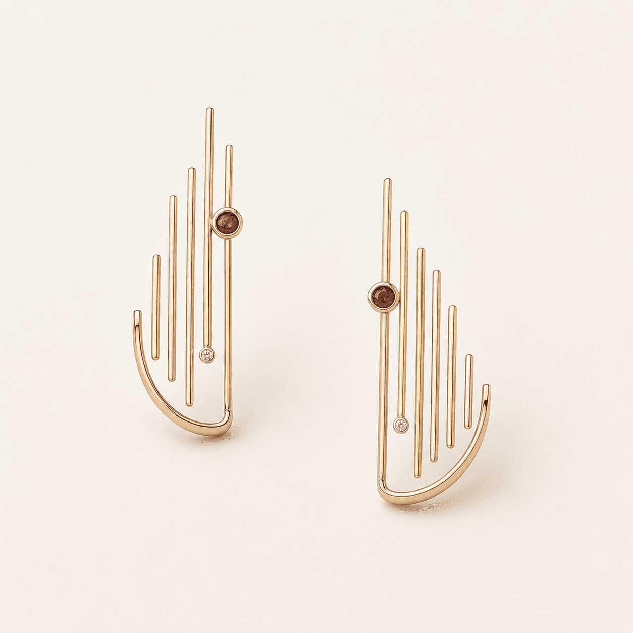 N-0302 Seventh Light Turning Earrings